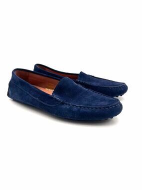 M. Gemi Size 8 Navy Suede Designer Loafers